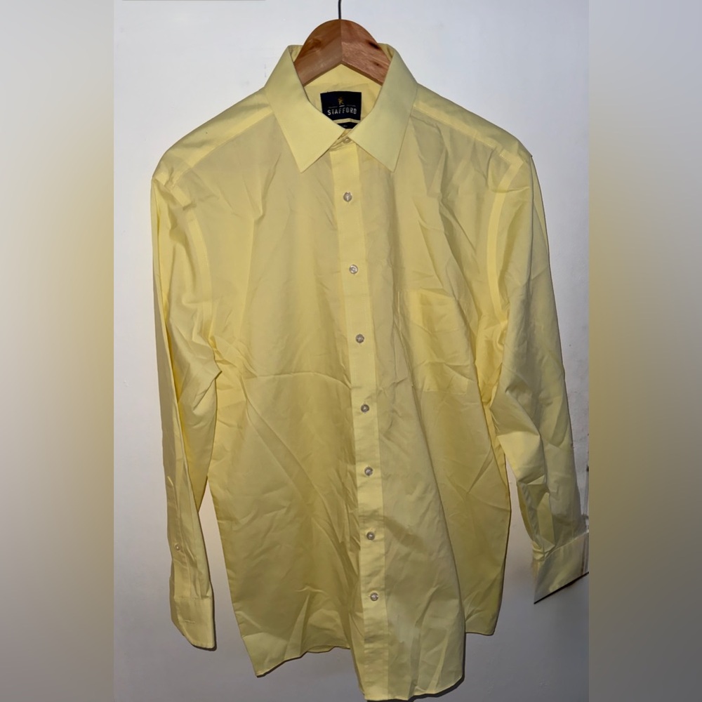 Stafford Light Yellow Dress Shirt